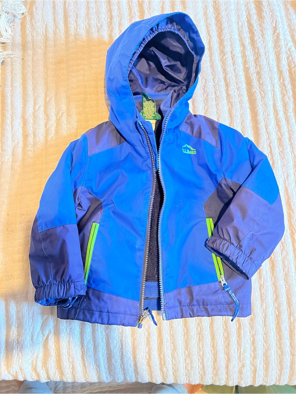 L.L. Bean Kids 3-in1 Waterproof Hooded Jacket - Blue